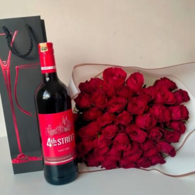 Red Roses & 4th Street Wine